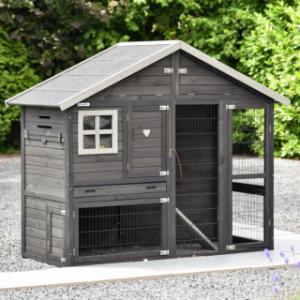 Kaninchenstall Holiday Medium Black, ein großartiger Stall für jeden Garten