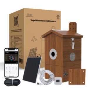 Sanilu Nistkasten mit Solarpanel | Lieferumfang