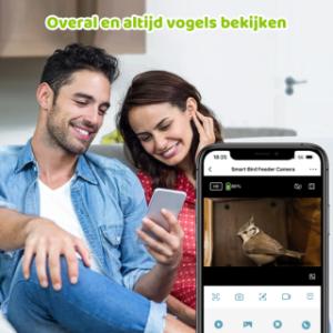 Sanilu Vogelnistkasten mit Kamera und Solarpanel | Mit der praktischen App kannst du sehen, was im Nistkasten passiert