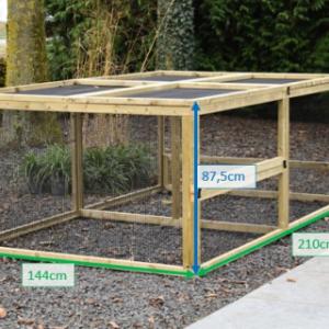 Verschiedene Abmessungen von der Anbau-Auslauf Eggy