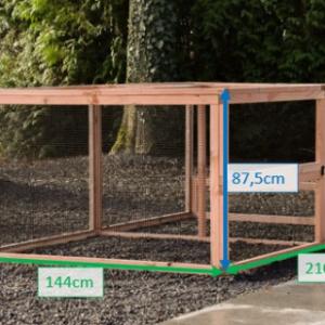 Verschiedene Abmessungen von der Anbau-Auslauf Eggy