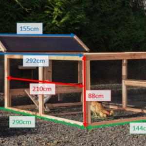 Verschiedene Abmessungen von der Hühnerstall Eggy