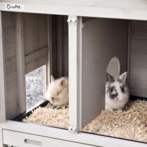 Der Schlafraum von Kaninchenstall Prestige Small ist geeignet für 2 Kaninchen