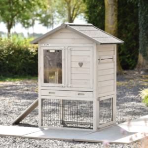Kaninchenstall Prestige Small Light-grey · 88x72x122cm
