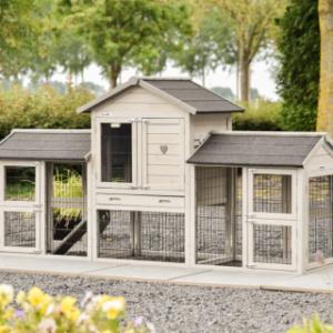 Kaninchenstall Prestige Small Light-grey Doppel