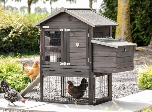 Hühnerstall Prestige Small Black mit Legenest · 114x72x122cm