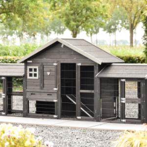 Kaninchenstall Holiday Small Black Doppel 299x73x128cm
