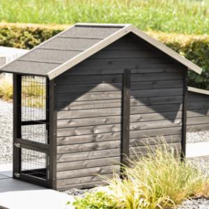 Der Rückseite von Hühnerstall Holiday Small Black