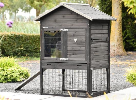 Kaninchenstall Prestige Medium Black 104x90x150 cm