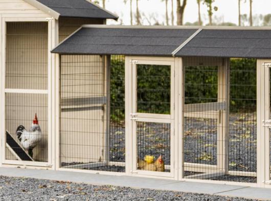 Zwischen-Auslauf Space Medium Hellgrau Anti-Knabber 97x88x104,5 cm
