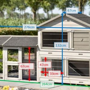 Verschiedene Abmessungen von der Kaninchenstall Excellent Medium