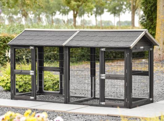Doppeler Tierauslauf Space Medium Black 210x88x105cm