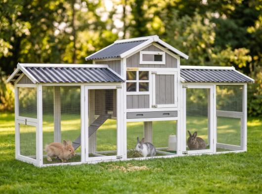 Kaninchengehege Jason Double 262x85x129cm
