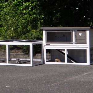 Kaninchenstall Marianne mit Multirun 223x109x78cm