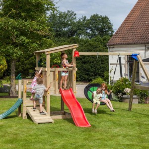 Spielgerät Cascade 90 mit Rutschen und Schaukel