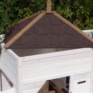 Der Kaninchenstall Ambiance Large hat ein abnehmbares Dach