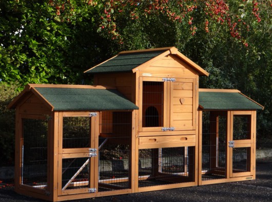 Kaninchenstall Prestige Small Doppel mit Nageschutz und isolierset