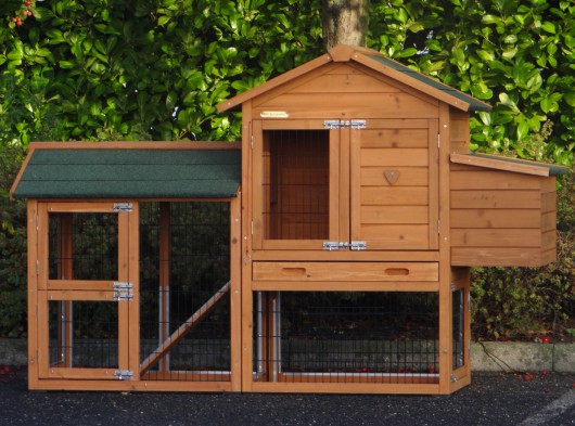 Kaninchenstall Prestige Small mit Auslauf und Nistkaste 191x72x122cm