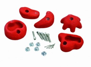 Klettersteine für Kletterwand rot