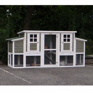 Kanichenstall Stijn mit 2 nistkasten 226x70x103cm