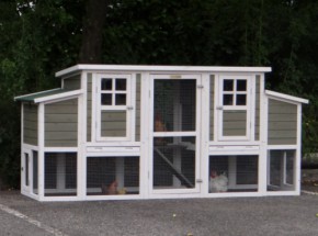 Kanichenstall Stijn mit 2 nistkasten 226x70x103cm