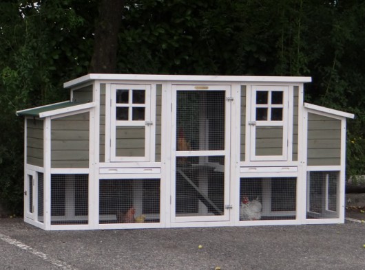 Kanichenstall Stijn mit 2 nistkasten 226x70x103cm