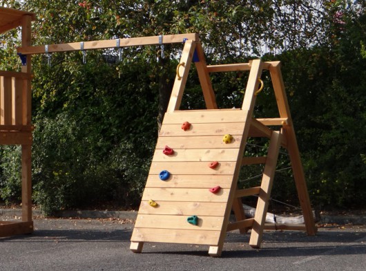Schaukel mit Kletterwand und Kletternetz @challenger | Blue Rabbit