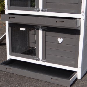 Hühnerstall Double Medium mit 2 Auslaufmodulen