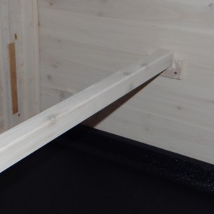 Hühner Schlafplatz mit Halterungen Weiß 98x3,5x3,5cm