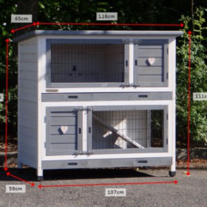 Verschiedene Abmessungen von der Kaninchenstall Kim