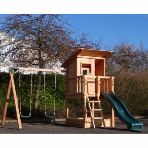 Spielgerät Beach hut 120 mit Rutsche und Schaukel