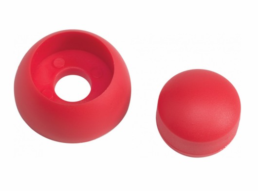 Kunststoff Bolzenabdeckung rot • Set à 10 Stück