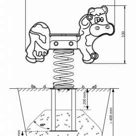 Federwippe Betonnesanker