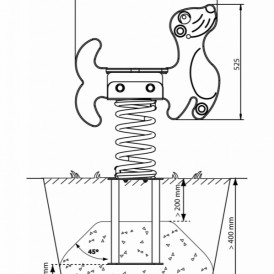 Federwippe Betonnesanker