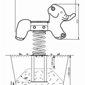 Federwippe Betonnesanker