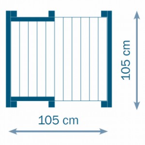 Abmessungen von das Plattform von Steltzenhaus Kiosk 120
