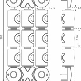 Verschiedene Abmessungen von der OXO-Spielset