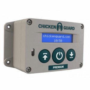 Der Chickenguard Premium ist ausgestattet mit Timer und Lichtsensor
