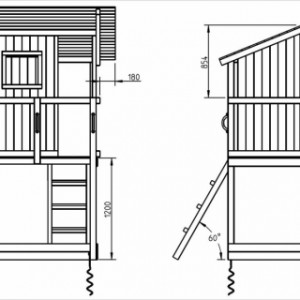 Spielturm Beach hut 120 | verschiedene Abmessungen