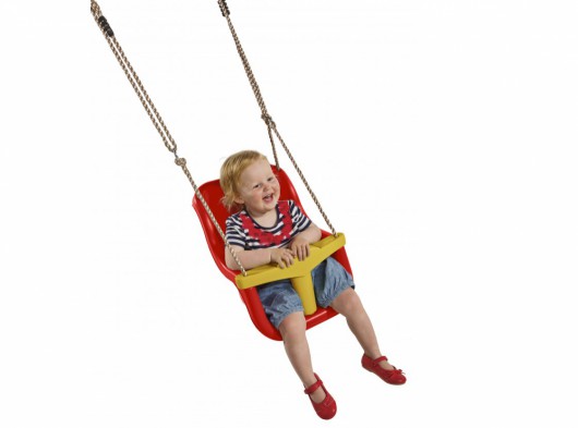 Babyschaukel rot/gelb • mit PP-Seil